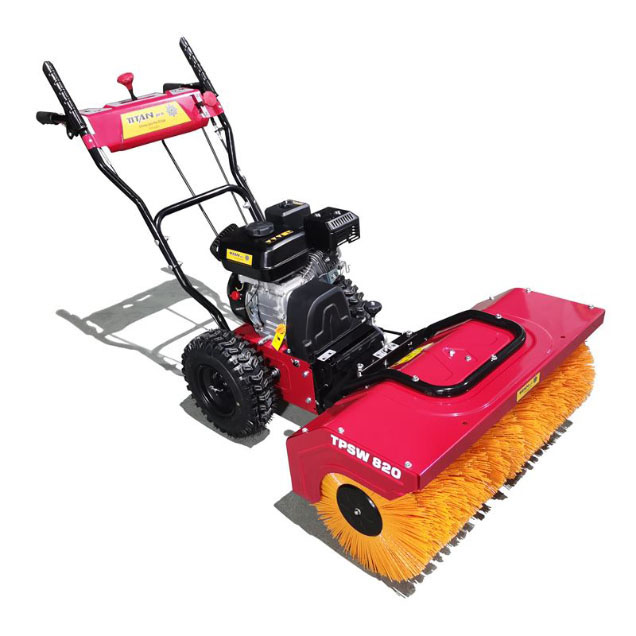 Order a Our TPSW820 petrol sweeper offers great versatility alongside an easy-to-use set-up, making this the definitive clearing sweeper for all of your needs.

A fantastic partner all year round, it will sweep your falling leaves in the autumn or snow in the winter. It is also suited for other debris such as pine cones, or larger items that smaller sweepers cannot deal with.